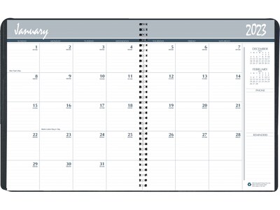 2023-2024 House of Doolittle 8.5 x 11 Monthly Planner, Black (2620-92-23)