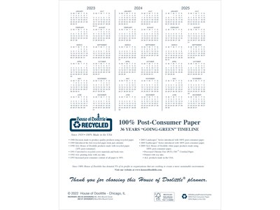 2023-2024 House of Doolittle 8.5" x 11" Monthly Planner, Black (2620-02-23)