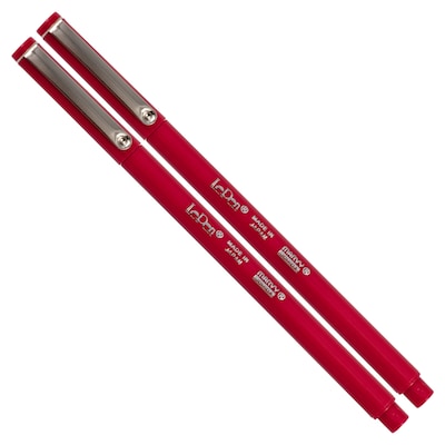 Marvy Uchida Le Pen Felt Pen, Ultra Fine Point, Red Ink, 2/Pack (7655884A)