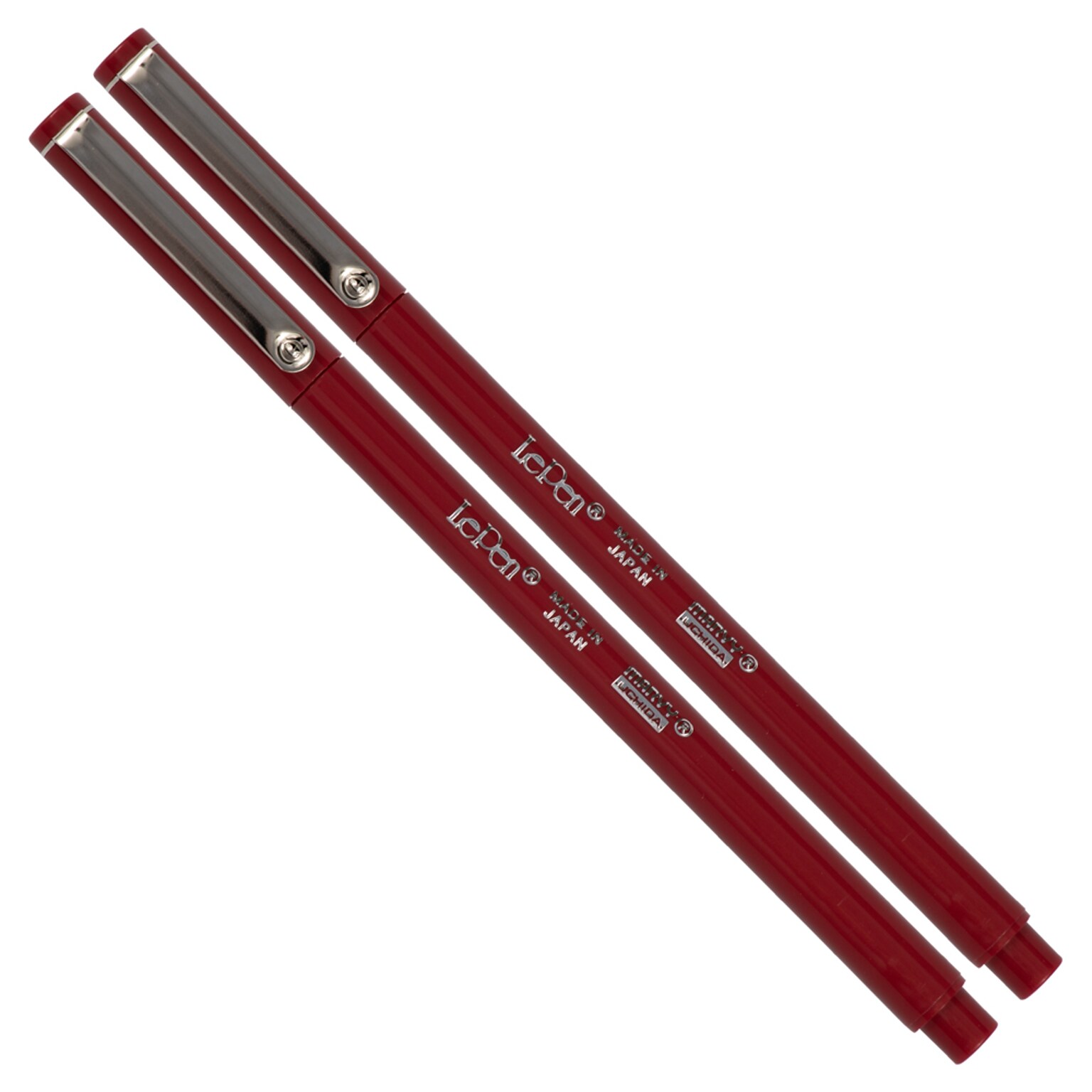 Marvy Uchida Le Pen Felt Pen, Ultra Fine Point, Burgundy Ink, 2/Pack (7655871A)