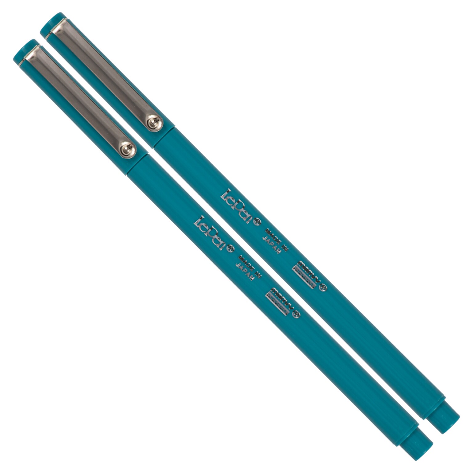 Marvy Uchida Le Pen Felt Pen, Ultra Fine Point, Teal Ink, 2/Pack (7655875A)