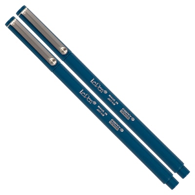 Marvy Uchida Le Pen Felt Pen, Ultra Fine Point, Oriental Blue Ink, 2/Pack (7655881A)