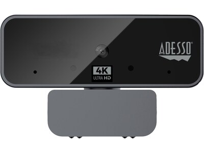 Adesso CyberTrack HD 3840x2160 Webcam, 8 Megapixels, Black (CYBERTRACKH6)