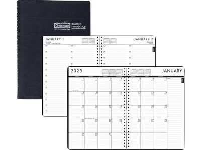 2023 House of Doolittle 7 x 10 Daily & Monthly Appointment Planner, Black (2896-32-23)