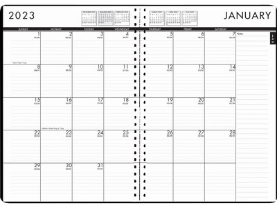 2023 House of Doolittle 7" x 10" Daily & Monthly Appointment Planner, Black (2896-32-23)