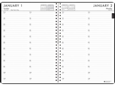 2023 House of Doolittle 7" x 10" Daily & Monthly Appointment Planner, Black (2896-32-23)