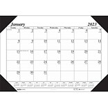 2023 House of Doolittle Economy Compact 18.5 x 13 Monthly Desk Pad Calendar, White/Black (0124-02-