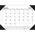 2023 House of Doolittle Economy Compact 18.5 x 13 Monthly Desk Pad Calendar, White/Black (0124-02-23)