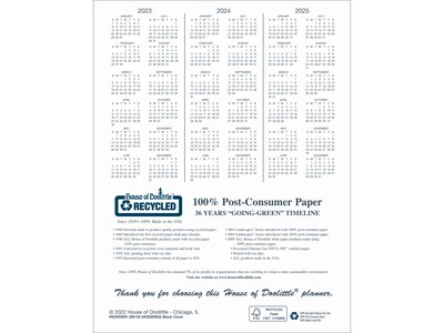 2023 House of Doolittle 8.5" x 11" Monthly Appointment Planner, Black (26002-23)