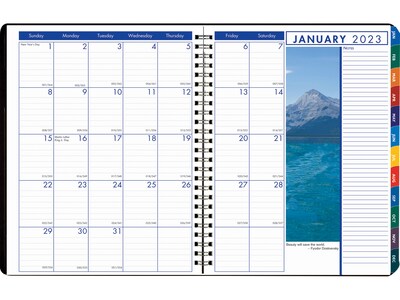 2023 House of Doolittle Earthscapes 8.5 x 11 Weekly & Monthly Planner, Black (273-02-23)