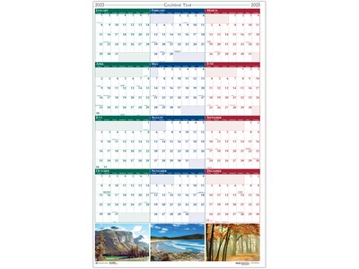 2023 House of Doolittle Earthscapes Scenic 24 x 37 Yearly Dry Erase Wall Calendar, Reversible (393-23)