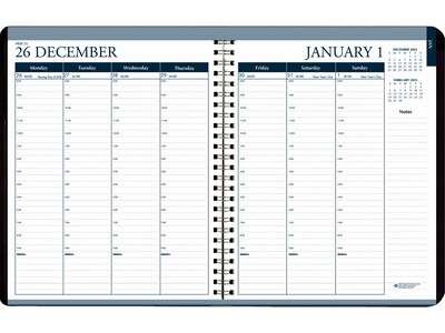 2023 House of Doolittle 8.5" x 11" Weekly & Monthly Appointment Planner, Black (283-02-23)