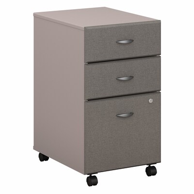 Bush Business Furniture Cubix 3 Drawer Mobile File Cabinet, Pewter (WC14553P)