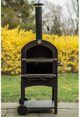 Gardman Harbor Gardens Monterey Wood Backyard Pizza Oven,  Black (KUK002B)