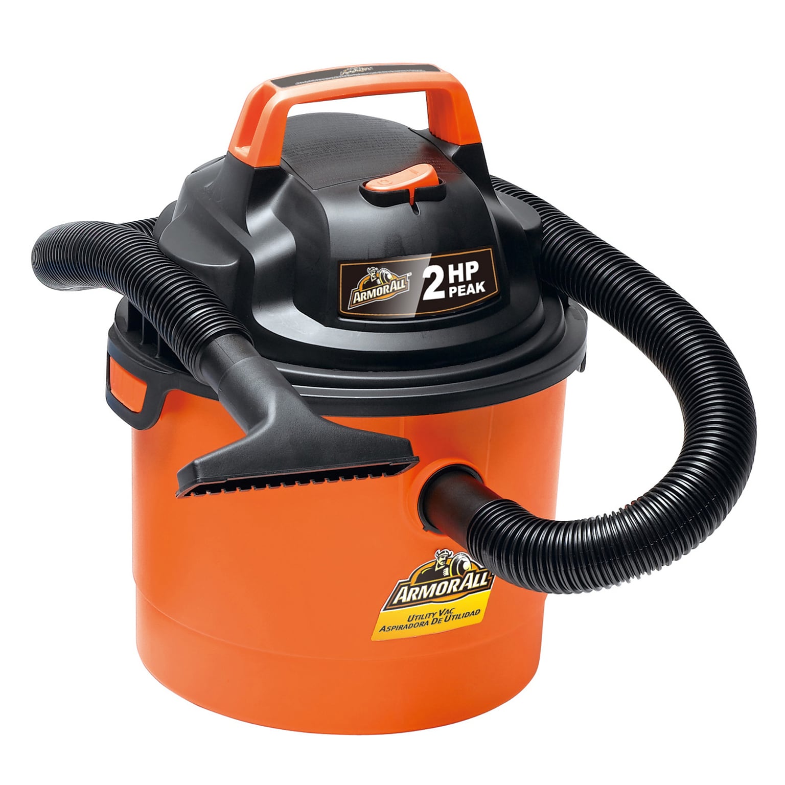 Armor All 2.5 Gal Wet/Dry 2HP Portable Vacuum Cleaner Orange, (VOM205P 0901)