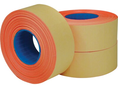 Garvey 2-Line Label Roll, Red, 1000 Labels/Roll, 3 Rolls/Pack (098619)