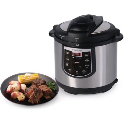 Presto 6-Quart Multipurpose Cooker, Black/Stainless Steel (02141)