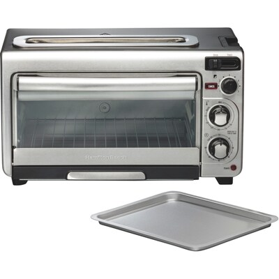 Hamilton Beach 2-in-1 Toaster Oven, Stainless Steel (31156)