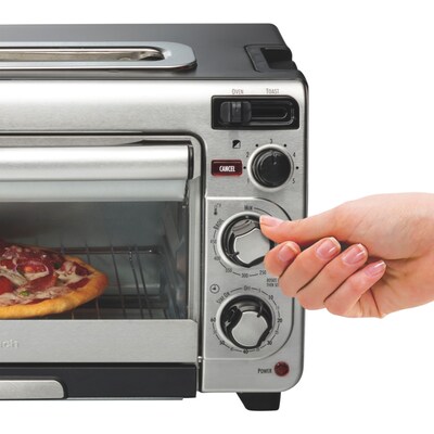 Hamilton Beach 2-in-1 Toaster Oven, Stainless Steel (31156)