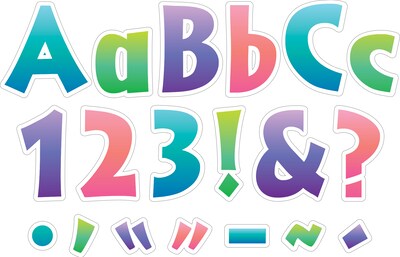 Barker Creek Ombré 4" Letter Pop - Outs, 510 Characters/Set (4349)