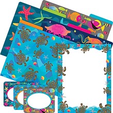 Barker Creek Kai Ola - Sea Turtles Get Organized Set, 3-Tab, Letter Size, Assorted, 107/Set (126)