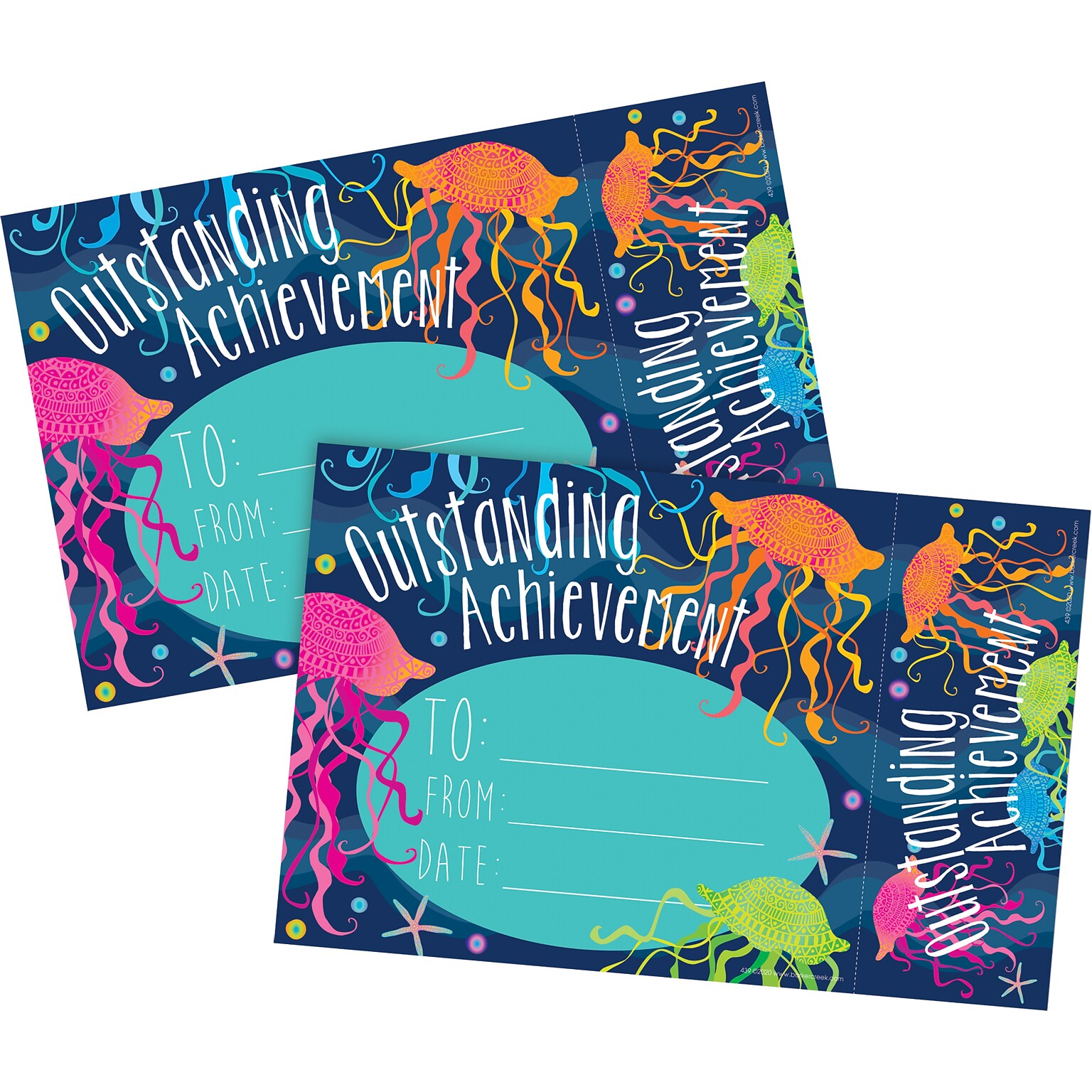 Barker Creek Kai Ola Outstanding Achievement Awards & Bookmarks Set, 8.5 x 5.5”, Multicolored, 60/Set (4158)
