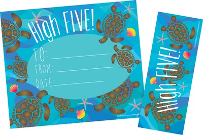 Barker Creek Kai Ola High Five Awards & Bookmarks Set, 8.5 x 5.5”, Multicolored, 60/Set (4159)