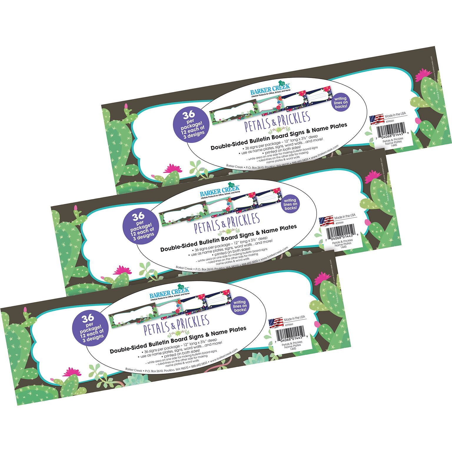 Barker Creek Sea & Sky School Name Plates, 12 x 3.5, 108/Set (4317)