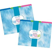 Barker Creek Tie-Dye and Ombré File Folders, 3-Tab, Letter Size, Assorted, 24/Set (4325)