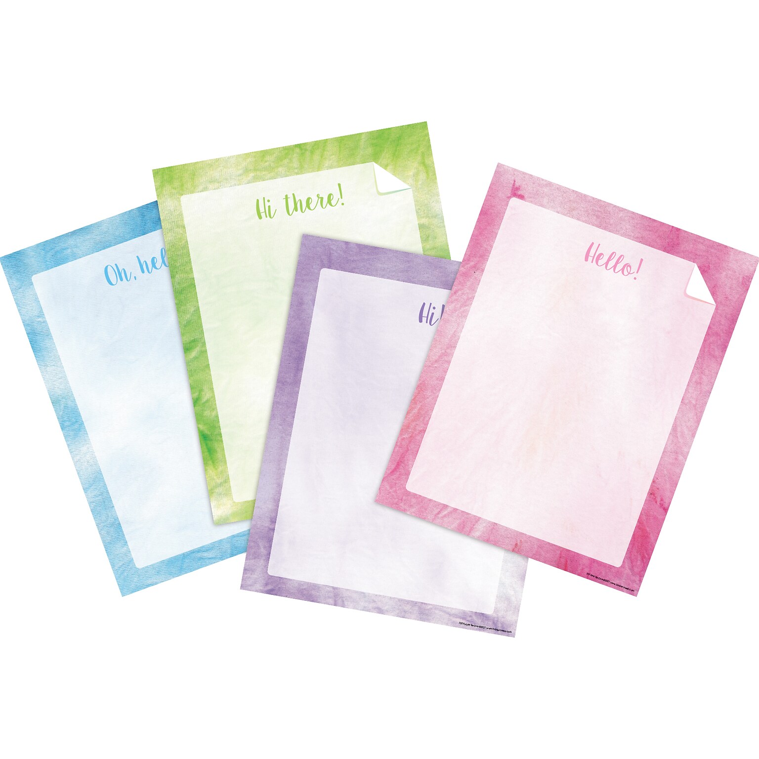 Barker Creek Tie-Dye & Ombré Computer Paper, 8.5 x 11, 60 lbs., Assorted Colors, 200 Sheets/Pack (4328)