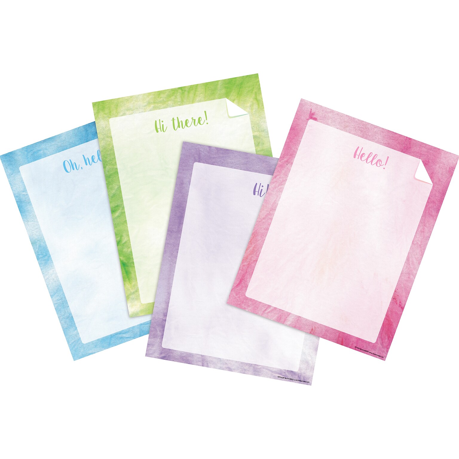 Barker Creek Tie-Dye and Ombré Computer Paper Set, 4 Designs, 200 Sheets/Set (4328)