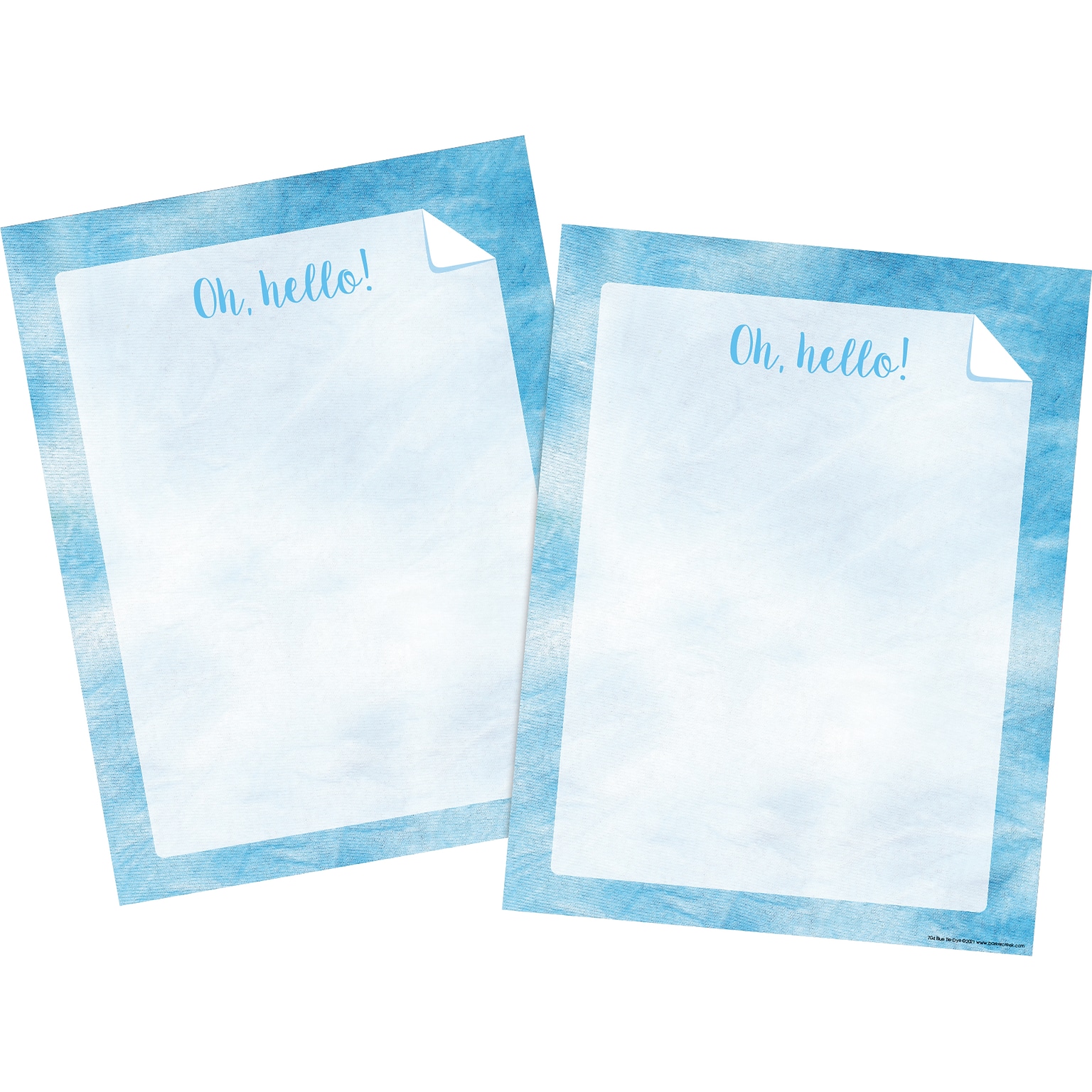 Barker Creek Tie-Dye & Ombré Computer Paper, 8.5 x 11, 60 lbs., Blue, 100 Sheets/Pack (4337)
