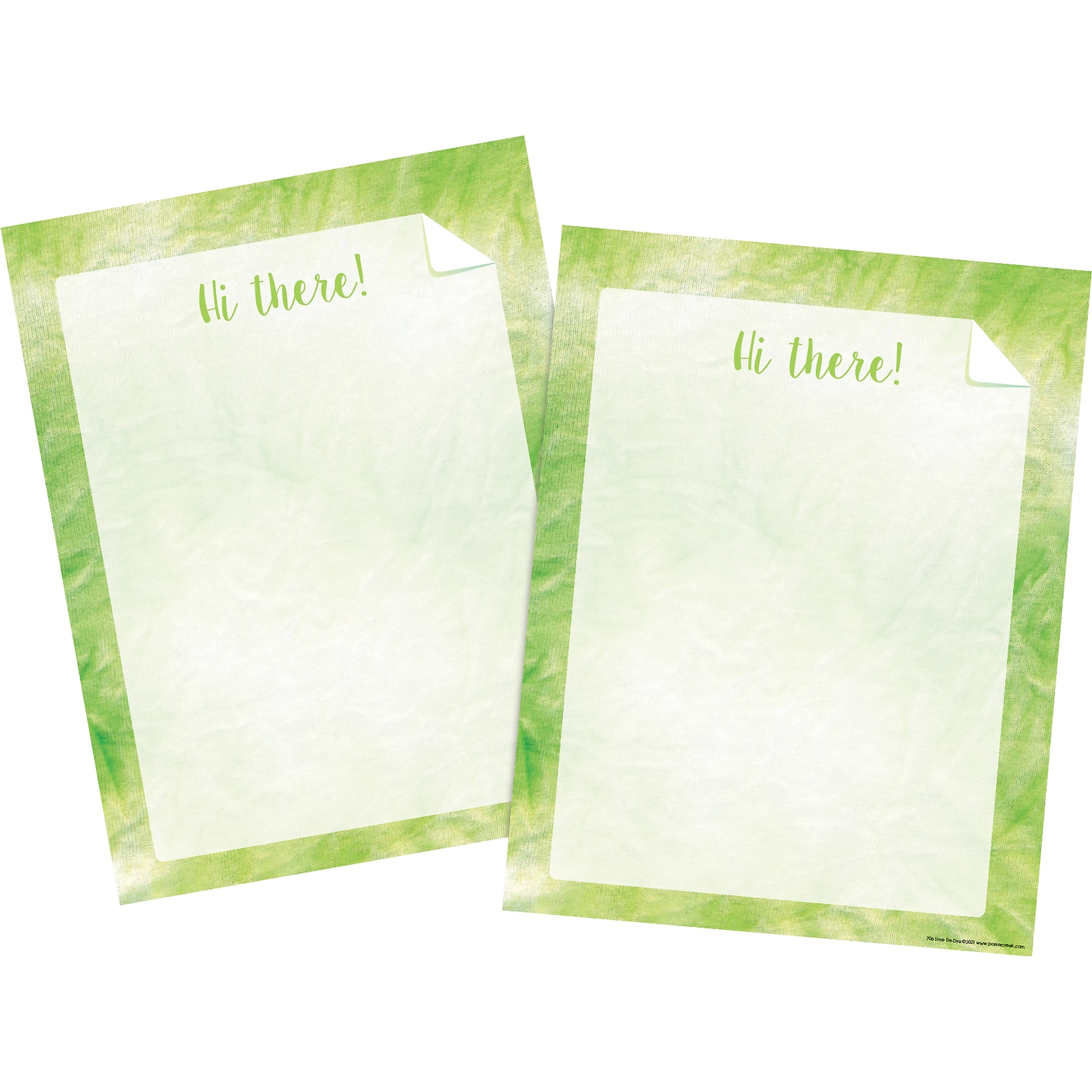 Barker Creek Tie-Dye & Ombré Computer Paper, 8.5 x 11, 60 lbs., Lime, 100 Sheets/Pack (4339)