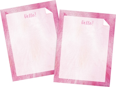 Barker Creek Pink Tie-Dye Computer Paper Pack, 100 Sheets/Set (4340)