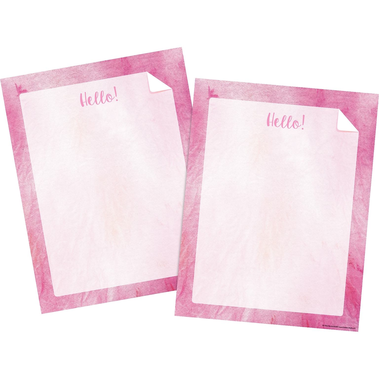 Barker Creek Pink Tie-Dye Computer Paper Pack, 100 Sheets/Set (4340)