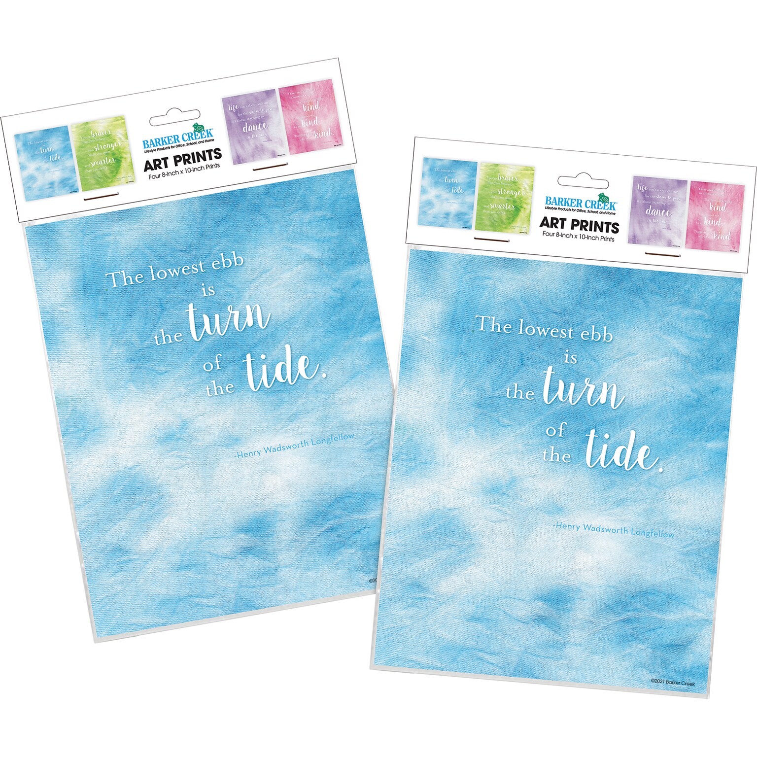 Barker Creek Dancing In The Rain Art Prints, Tie-Dye and Ombré Collection, 8/Set (4345)