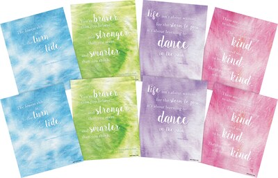 Barker Creek Dancing In The Rain Art Prints, Tie-Dye and Ombré Collection, 8/Set (4345)