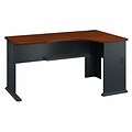 Bush Business Furniture Cubix Right Corner Desk, Hansen Cherry/Galaxy (WC94463)