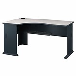 Bush Business Furniture Cubix Left Corner Desk, Slate/White Spectrum (WC84862)
