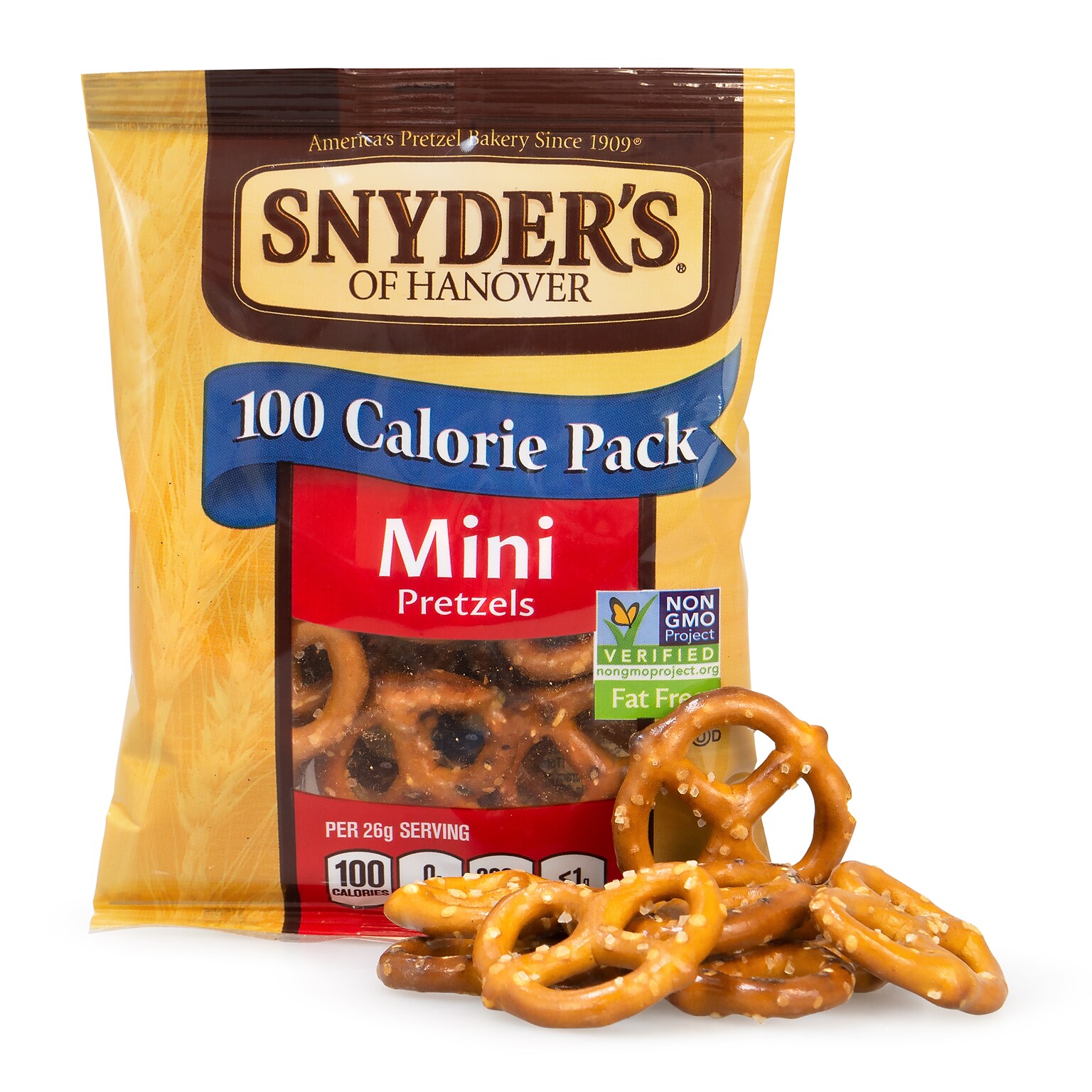 Snyders Mini Original Pretzels Twists, .92 oz., 36 Bags/Box (220-00487)