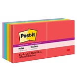 Post-it® Super Sticky Notes, 3 x 3, Playful Primaries Collection, 90 Sheets/Pad, 12 Pads/Pack (654