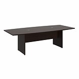 Bush Business Furniture 96W x 42D Boat Shaped Conference Table with Wood Base, Mocha Cherry (99TB964