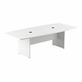 Bush Furniture 96 Boat-Shaped Conference Table, White (99TB9642WHK)
