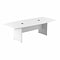 Bush Business Furniture 96W x 42D Boat Shaped Conference Table with Wood Base, White (99TB9642WHK)