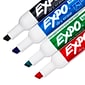 Expo Dry Erase Marker, Chisel Point, Assorted, 4/Pack (80074)