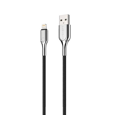 Cygnett Armored Lightning to USB-A Charge and Sync Cable, 3.28', Black (CY2669PCCAL)