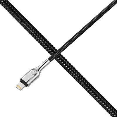 Cygnett Armored Lightning to USB-A Charge and Sync Cable, 3.28', Black (CY2669PCCAL)