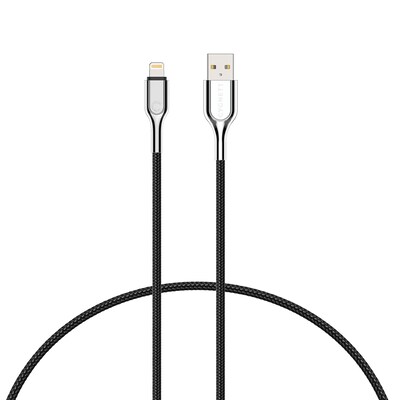 Cygnett Armored Lightning to USB-A Charge and Sync Cable, 3.28', Black (CY2669PCCAL)