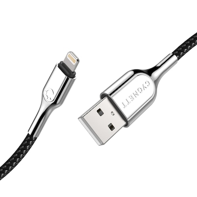 Cygnett Armored Lightning to USB Charge and Sync Cable, 9', Black (CY2671PCCAL)