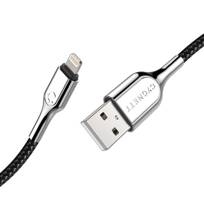 Cygnett Armored Lightning to USB Charge and Sync Cable, 9', Black (CY2671PCCAL)